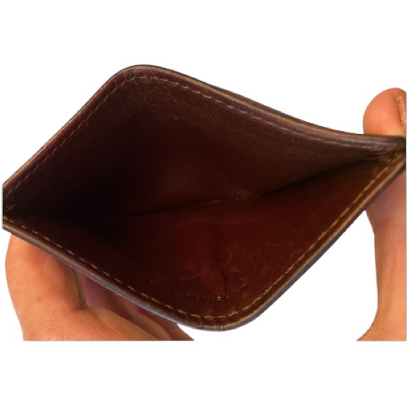 COACH Brown Leather Slim Card Case - Picture 3 of 6